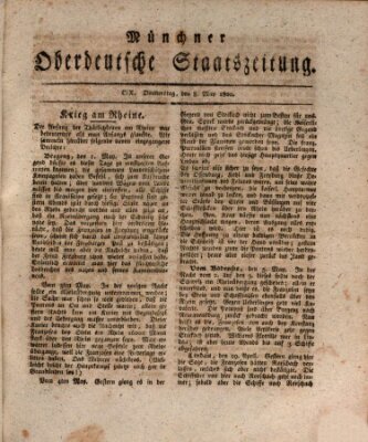 Münchner oberdeutsche Staatszeitung (Süddeutsche Presse) Donnerstag 8. Mai 1800