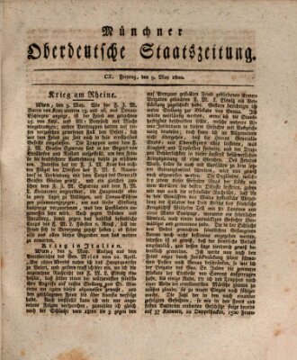 Münchner oberdeutsche Staatszeitung (Süddeutsche Presse) Freitag 9. Mai 1800