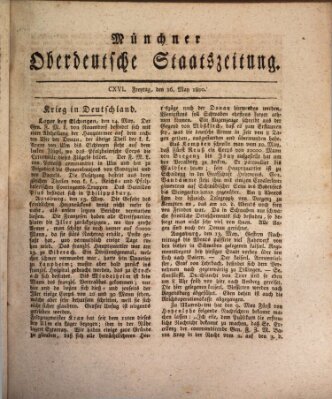 Münchner oberdeutsche Staatszeitung (Süddeutsche Presse) Freitag 16. Mai 1800