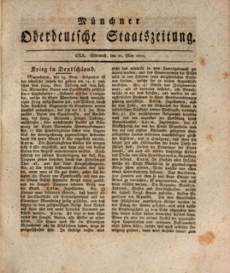 Münchner oberdeutsche Staatszeitung (Süddeutsche Presse) Mittwoch 21. Mai 1800