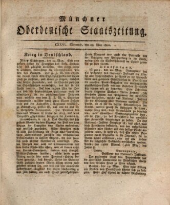 Münchner oberdeutsche Staatszeitung (Süddeutsche Presse) Mittwoch 28. Mai 1800
