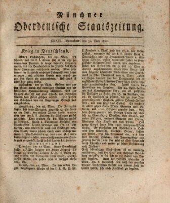 Münchner oberdeutsche Staatszeitung (Süddeutsche Presse) Samstag 31. Mai 1800