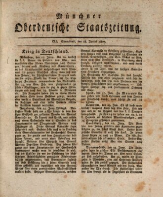 Münchner oberdeutsche Staatszeitung (Süddeutsche Presse) Samstag 28. Juni 1800