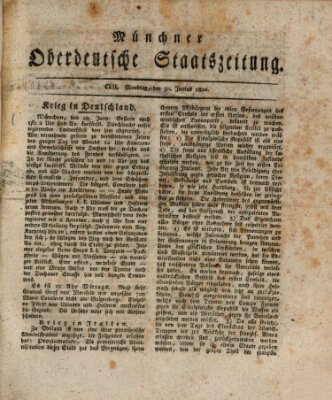 Münchner oberdeutsche Staatszeitung (Süddeutsche Presse) Montag 30. Juni 1800