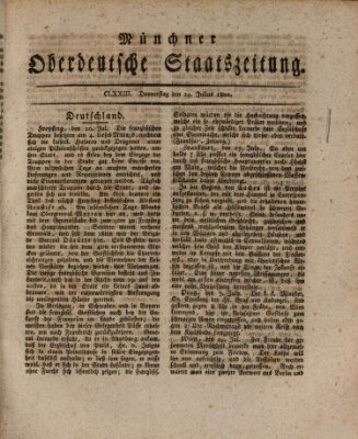 Münchner oberdeutsche Staatszeitung (Süddeutsche Presse) Donnerstag 24. Juli 1800