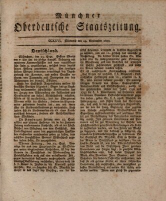 Münchner oberdeutsche Staatszeitung (Süddeutsche Presse) Mittwoch 24. September 1800