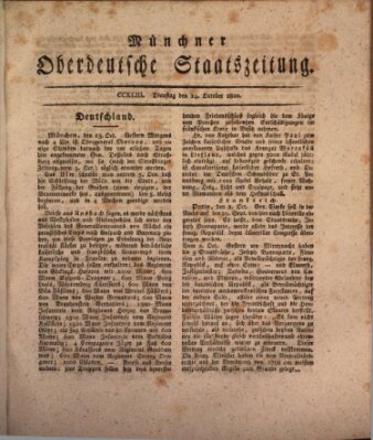 Münchner oberdeutsche Staatszeitung (Süddeutsche Presse) Dienstag 14. Oktober 1800