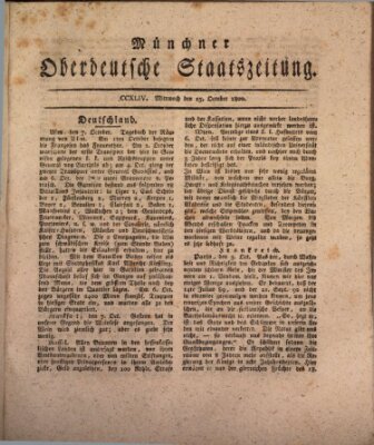 Münchner oberdeutsche Staatszeitung (Süddeutsche Presse) Mittwoch 15. Oktober 1800