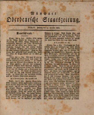 Münchner oberdeutsche Staatszeitung (Süddeutsche Presse) Freitag 17. Oktober 1800