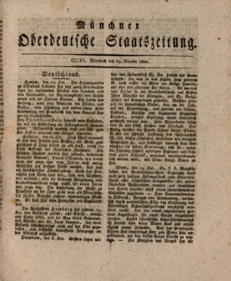 Münchner oberdeutsche Staatszeitung (Süddeutsche Presse) Mittwoch 29. Oktober 1800