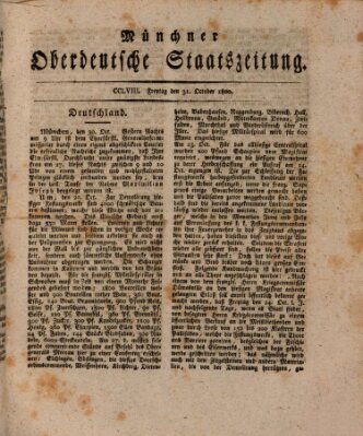 Münchner oberdeutsche Staatszeitung (Süddeutsche Presse) Freitag 31. Oktober 1800