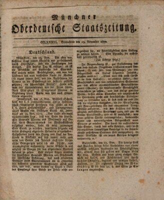 Münchner oberdeutsche Staatszeitung (Süddeutsche Presse) Samstag 29. November 1800