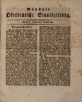 Münchner oberdeutsche Staatszeitung (Süddeutsche Presse) Dienstag 2. Dezember 1800