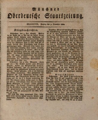 Münchner oberdeutsche Staatszeitung (Süddeutsche Presse) Freitag 5. Dezember 1800