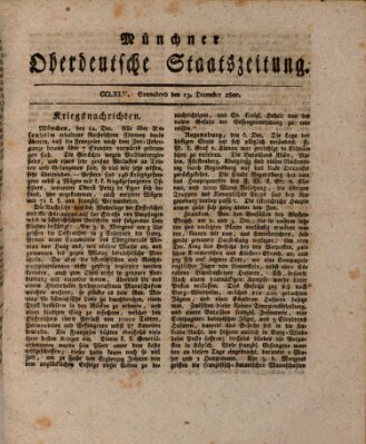 Münchner oberdeutsche Staatszeitung (Süddeutsche Presse) Samstag 13. Dezember 1800