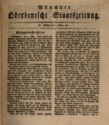 Münchner oberdeutsche Staatszeitung (Süddeutsche Presse) Freitag 2. Januar 1801