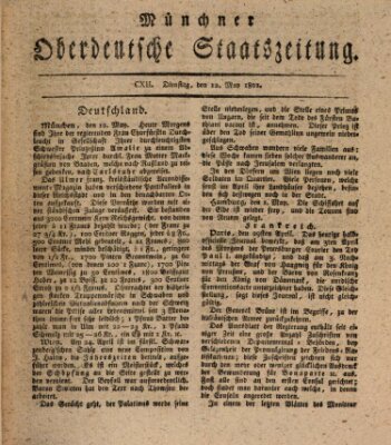 Münchner oberdeutsche Staatszeitung (Süddeutsche Presse) Dienstag 12. Mai 1801