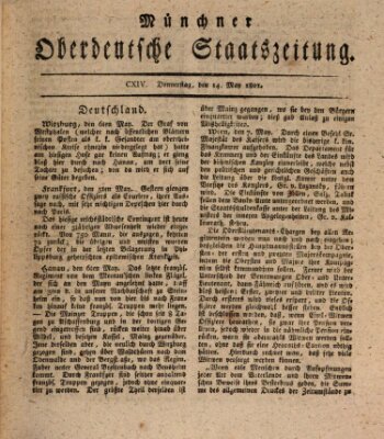 Münchner oberdeutsche Staatszeitung (Süddeutsche Presse) Donnerstag 14. Mai 1801