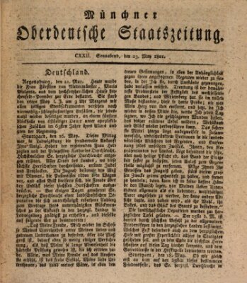 Münchner oberdeutsche Staatszeitung (Süddeutsche Presse) Samstag 23. Mai 1801