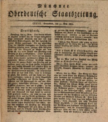 Münchner oberdeutsche Staatszeitung (Süddeutsche Presse) Samstag 30. Mai 1801