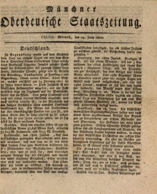 Münchner oberdeutsche Staatszeitung (Süddeutsche Presse) Mittwoch 24. Juni 1801