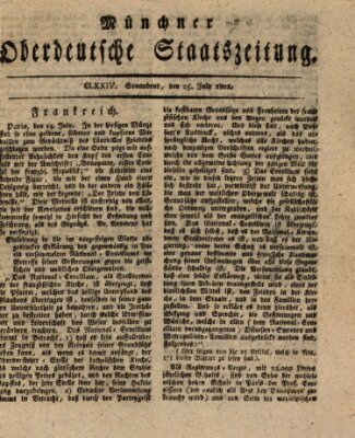 Münchner oberdeutsche Staatszeitung (Süddeutsche Presse) Samstag 25. Juli 1801