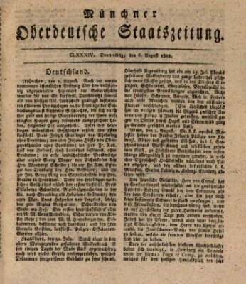 Münchner oberdeutsche Staatszeitung (Süddeutsche Presse) Donnerstag 6. August 1801