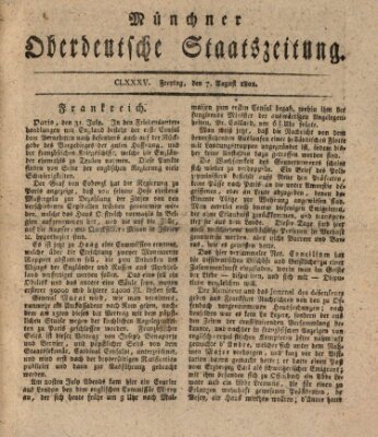 Münchner oberdeutsche Staatszeitung (Süddeutsche Presse) Freitag 7. August 1801