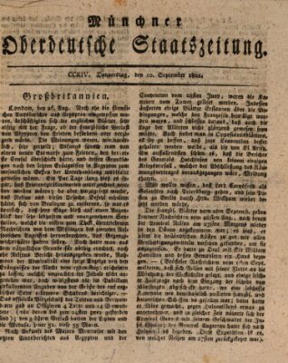 Münchner oberdeutsche Staatszeitung (Süddeutsche Presse) Donnerstag 10. September 1801