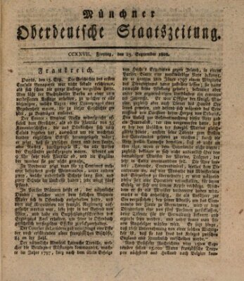 Münchner oberdeutsche Staatszeitung (Süddeutsche Presse) Freitag 25. September 1801