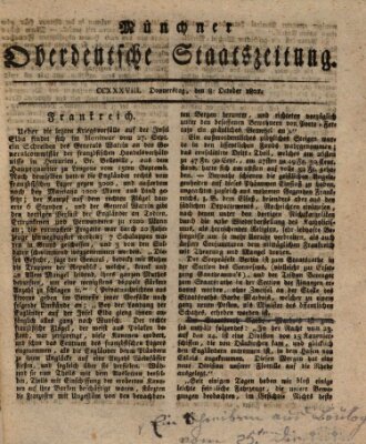 Münchner oberdeutsche Staatszeitung (Süddeutsche Presse) Donnerstag 8. Oktober 1801