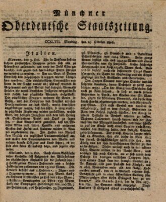 Münchner oberdeutsche Staatszeitung (Süddeutsche Presse) Montag 19. Oktober 1801