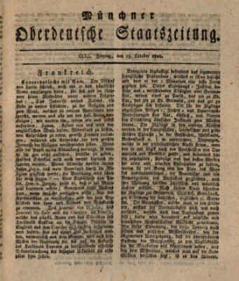 Münchner oberdeutsche Staatszeitung (Süddeutsche Presse) Freitag 23. Oktober 1801