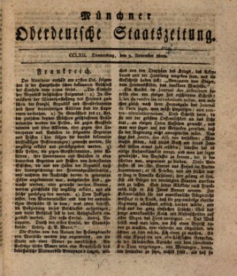 Münchner oberdeutsche Staatszeitung (Süddeutsche Presse) Donnerstag 5. November 1801