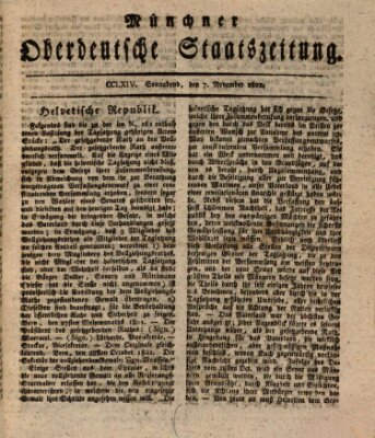 Münchner oberdeutsche Staatszeitung (Süddeutsche Presse) Samstag 7. November 1801