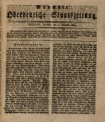 Münchner oberdeutsche Staatszeitung (Süddeutsche Presse) Montag 30. November 1801