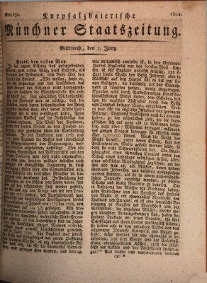 Kurpfalzbaierische Münchner Staats-Zeitung (Süddeutsche Presse) Mittwoch 2. Juni 1802