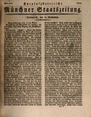 Kurpfalzbaierische Münchner Staats-Zeitung (Süddeutsche Presse) Samstag 18. September 1802