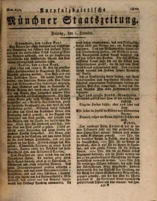 Kurpfalzbaierische Münchner Staats-Zeitung (Süddeutsche Presse) Freitag 1. Oktober 1802