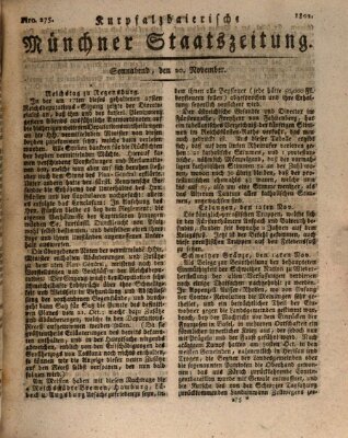 Kurpfalzbaierische Münchner Staats-Zeitung (Süddeutsche Presse) Samstag 20. November 1802