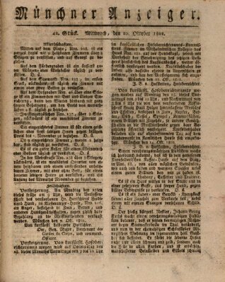 Kurpfalzbaierische Münchner Staats-Zeitung (Süddeutsche Presse) Mittwoch 20. Oktober 1802