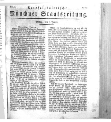 Kurpfalzbaierische Münchner Staats-Zeitung (Süddeutsche Presse) Freitag 7. Januar 1803