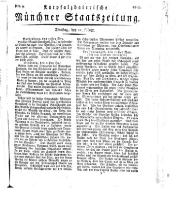 Kurpfalzbaierische Münchner Staats-Zeitung (Süddeutsche Presse) Dienstag 11. Januar 1803