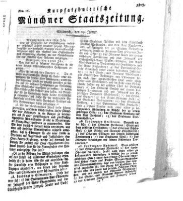 Kurpfalzbaierische Münchner Staats-Zeitung (Süddeutsche Presse) Mittwoch 19. Januar 1803