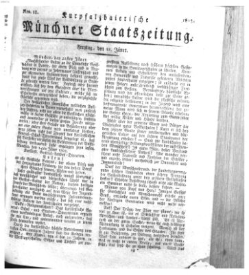 Kurpfalzbaierische Münchner Staats-Zeitung (Süddeutsche Presse) Freitag 21. Januar 1803