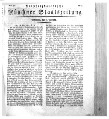 Kurpfalzbaierische Münchner Staats-Zeitung (Süddeutsche Presse) Montag 7. Februar 1803