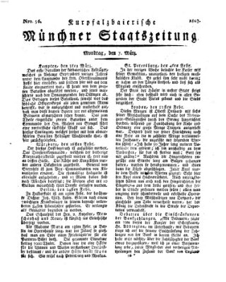 Kurpfalzbaierische Münchner Staats-Zeitung (Süddeutsche Presse) Montag 7. März 1803