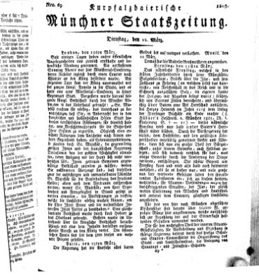 Kurpfalzbaierische Münchner Staats-Zeitung (Süddeutsche Presse) Dienstag 22. März 1803