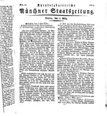 Kurpfalzbaierische Münchner Staats-Zeitung (Süddeutsche Presse) Freitag 25. März 1803