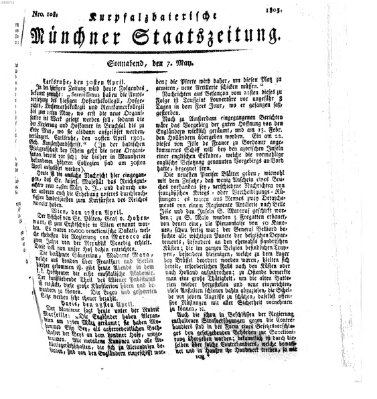 Kurpfalzbaierische Münchner Staats-Zeitung (Süddeutsche Presse) Samstag 7. Mai 1803